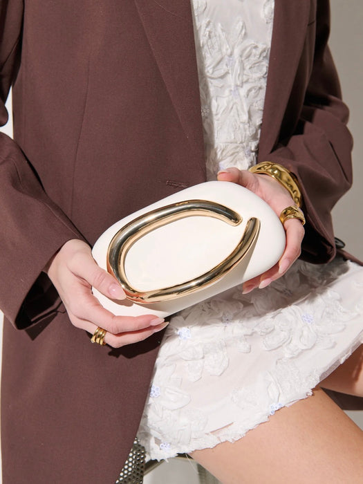 Celina Statement Clutch - White