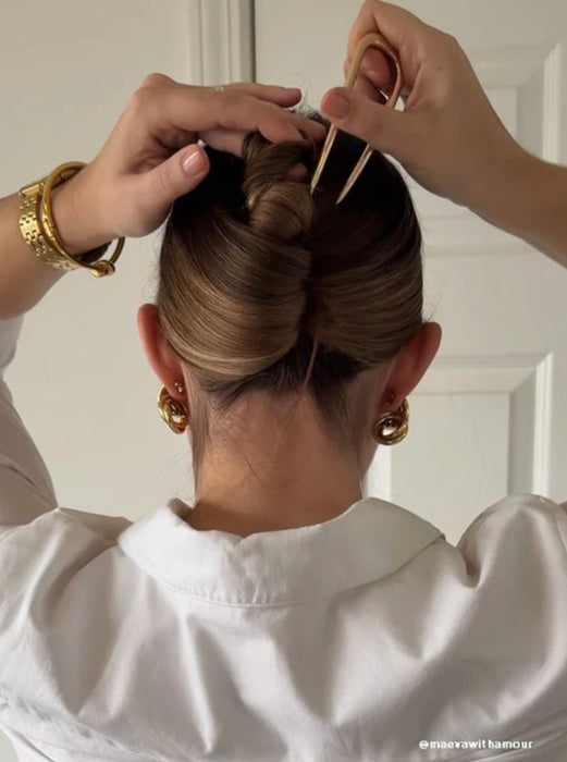 Louise Hammered French Hair Pin