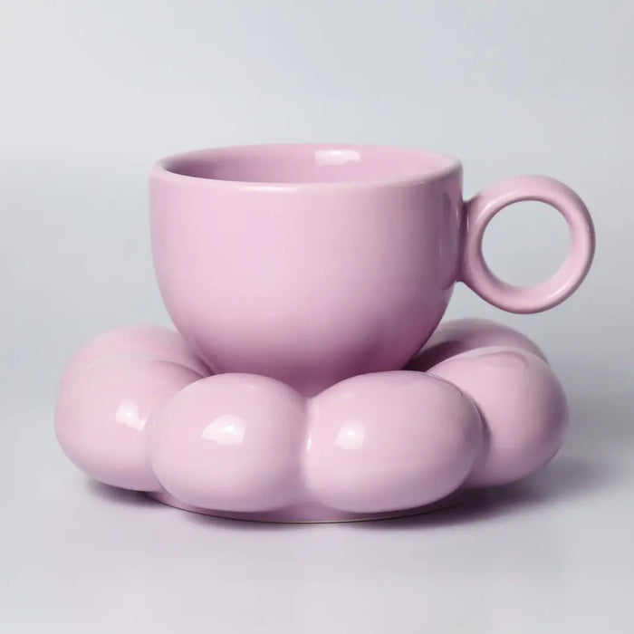Lottie Mug & Saucer - Purple