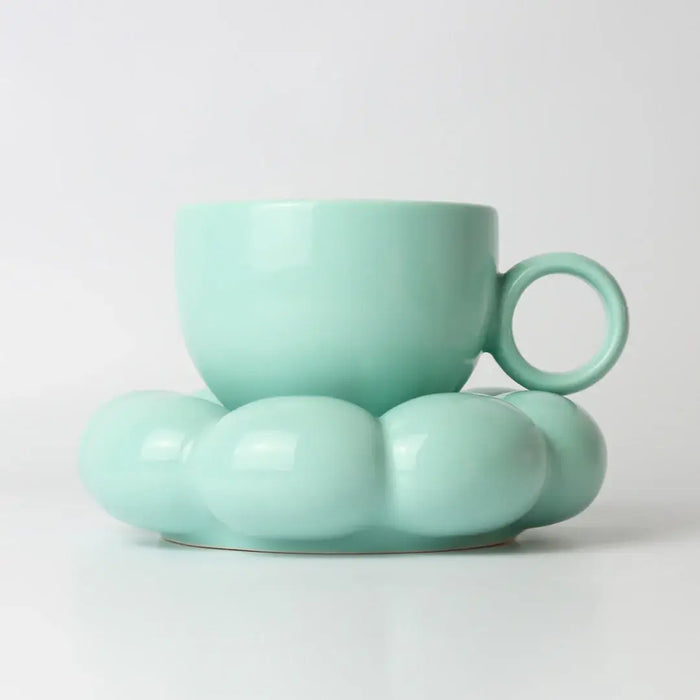 Lottie Mug & Saucer - Green