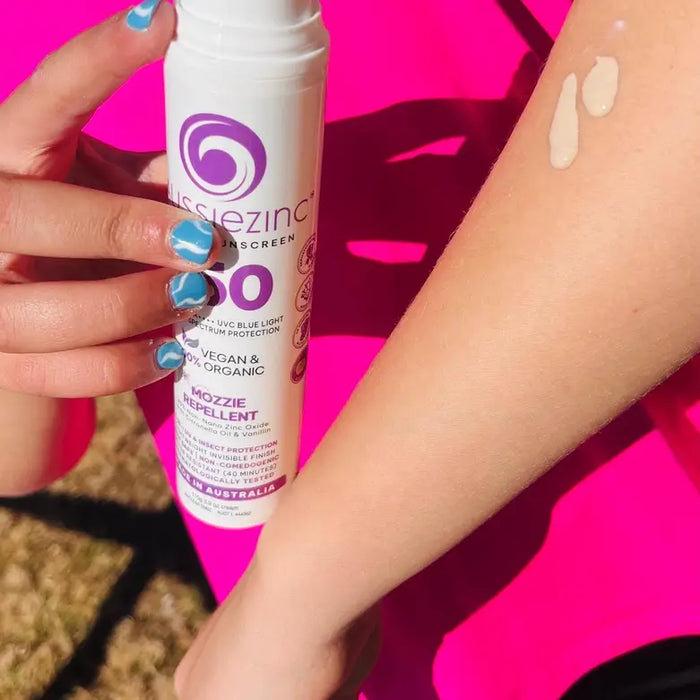 2in1 Mozzie Repellent SPF 50+ Organic Mineral Zinc Sunscreen