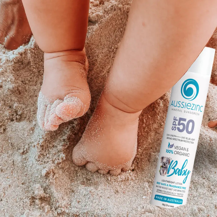 Baby SPF 50+ Organic Mineral Zinc Sunscreen- Fragrance Free