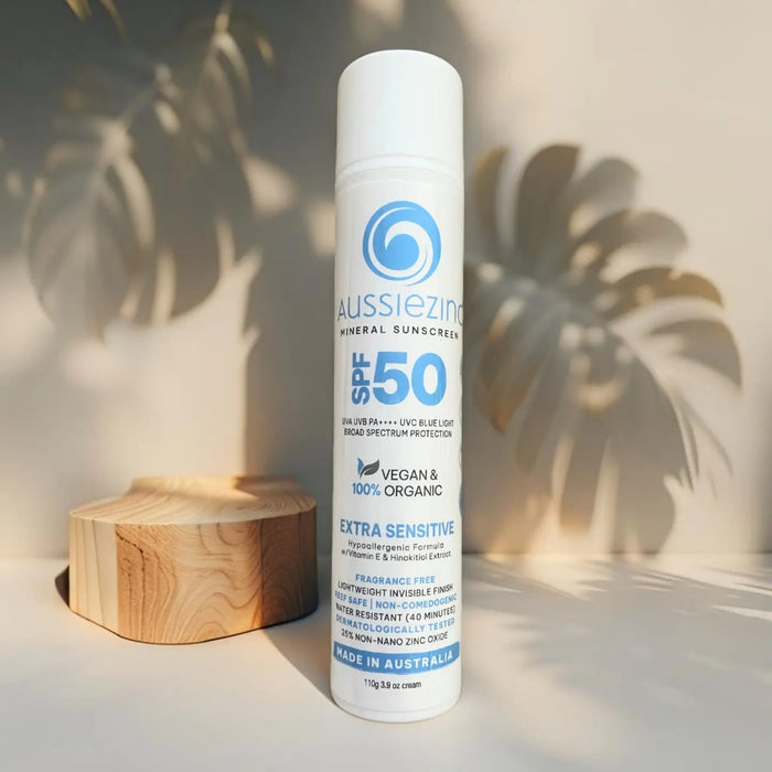 Extra Sensitive SPF 50+ Organic Mineral Zinc Sunscreen- Fragrance Free